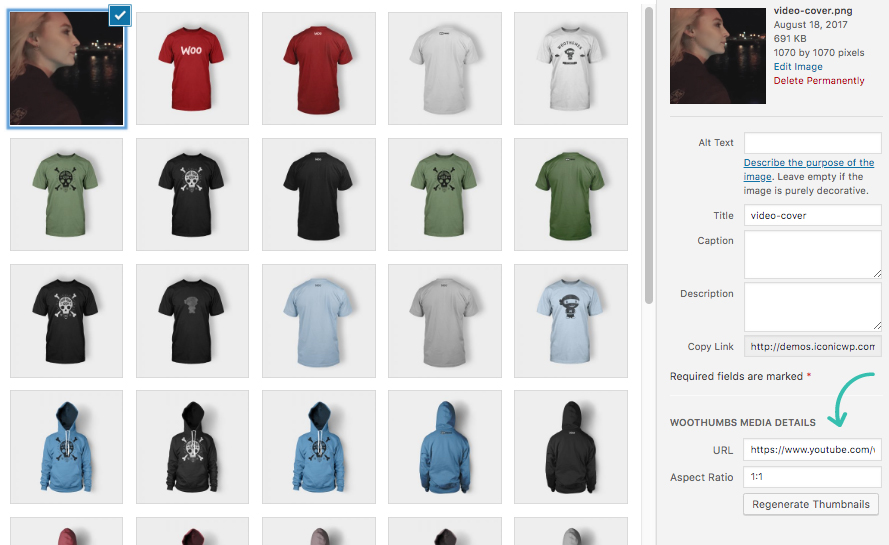 woocommerce add video