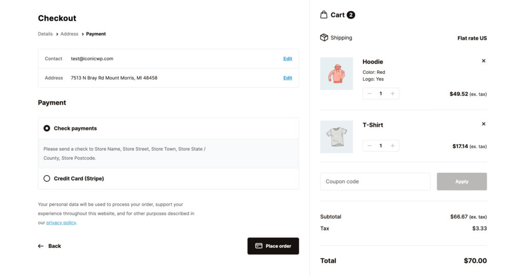 checkout process improvement
