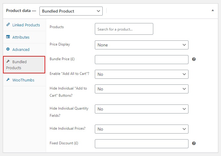 bundled tab