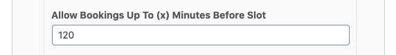 allow bookings up to time slot