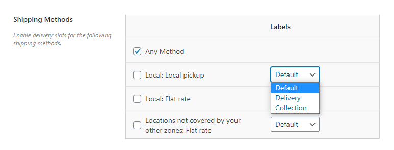 change labels