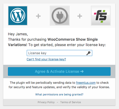 enter license key
