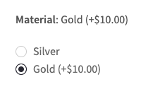 example of fees with attributes