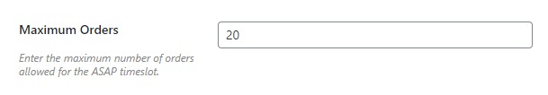 maximum ASAP orders