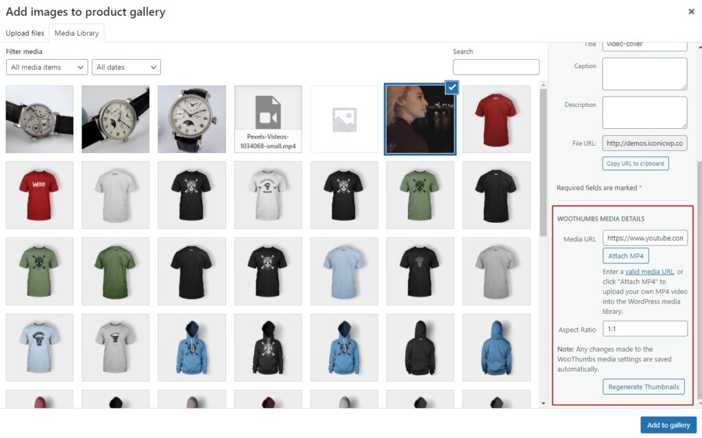 add media URL