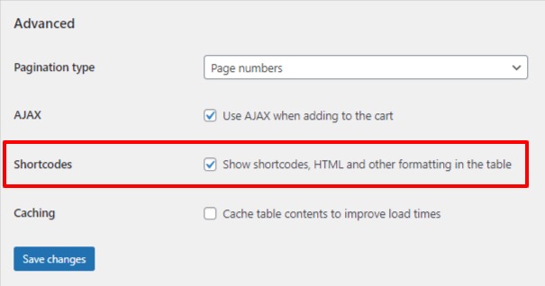 enable shortcodes
