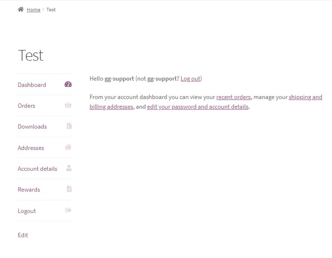 my account shortcode woocommerce