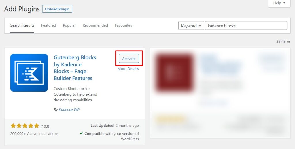 Kadence Blocks