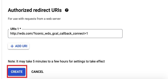 create google cal