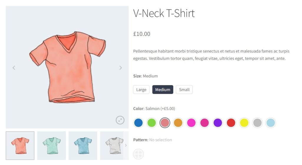 Product gallery using WooThumbs