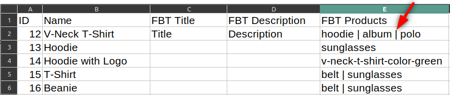 exported file