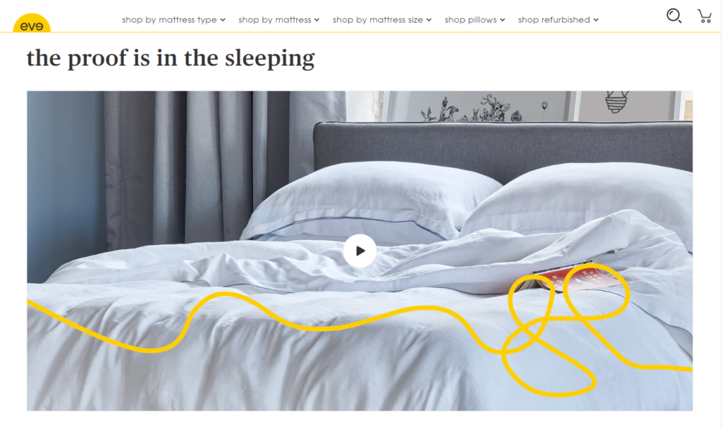 product video on the homepage