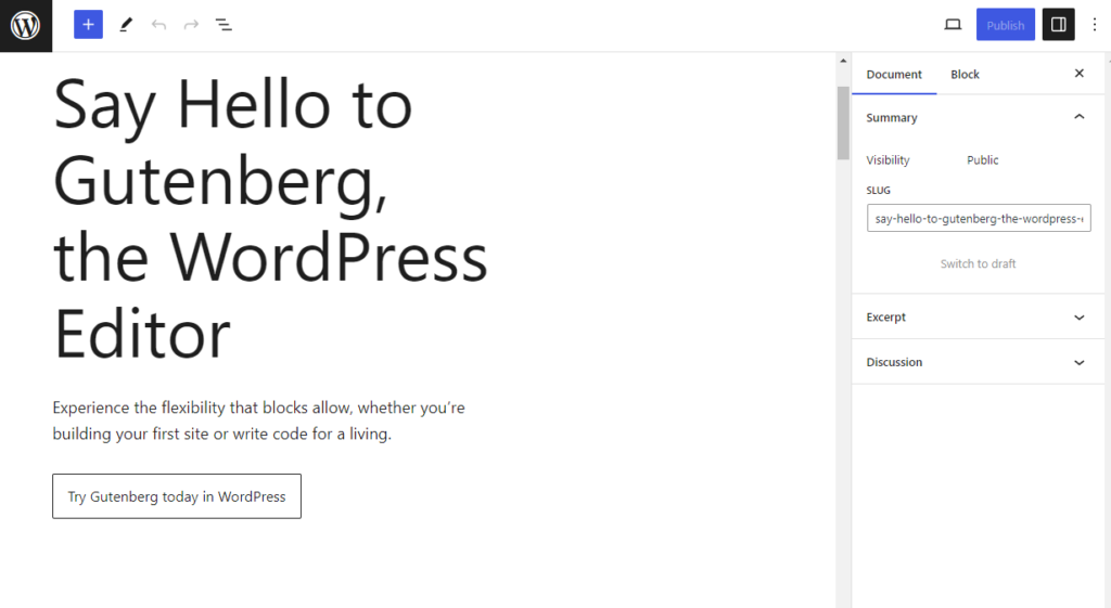 gutenberg editor