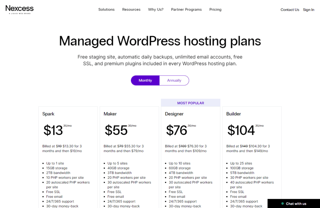 nexcess spark plan